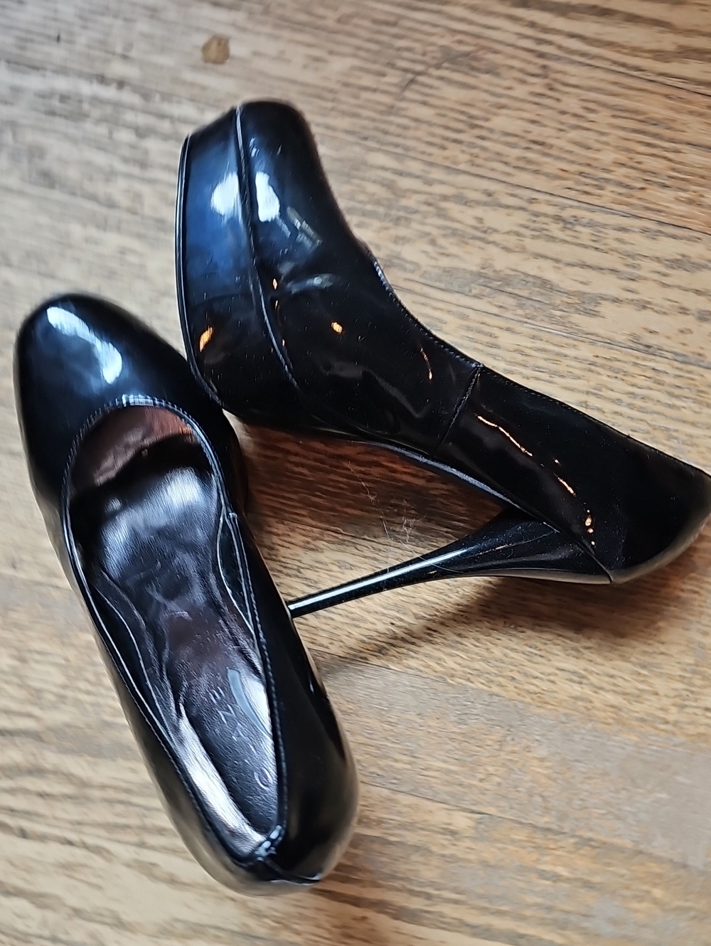 Glaze Black Patent Stiletto Pumps - High Shine Heels
